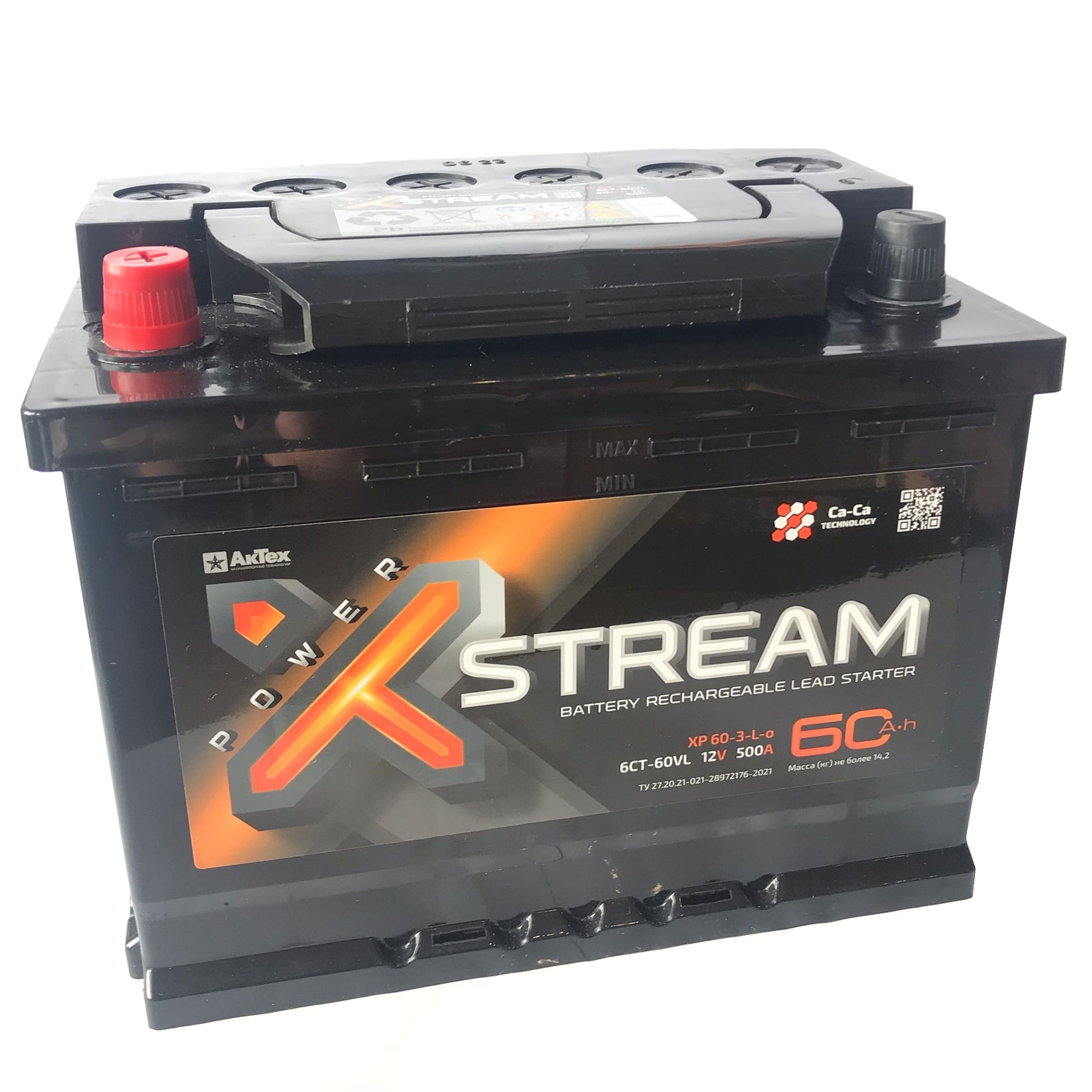 Купить X-STREAM 6СТ-60 (П.П.) 500А