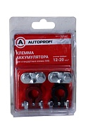 Купить Клемма АКБ "AUTOPROFI" с зажимом в блистере (2шт)